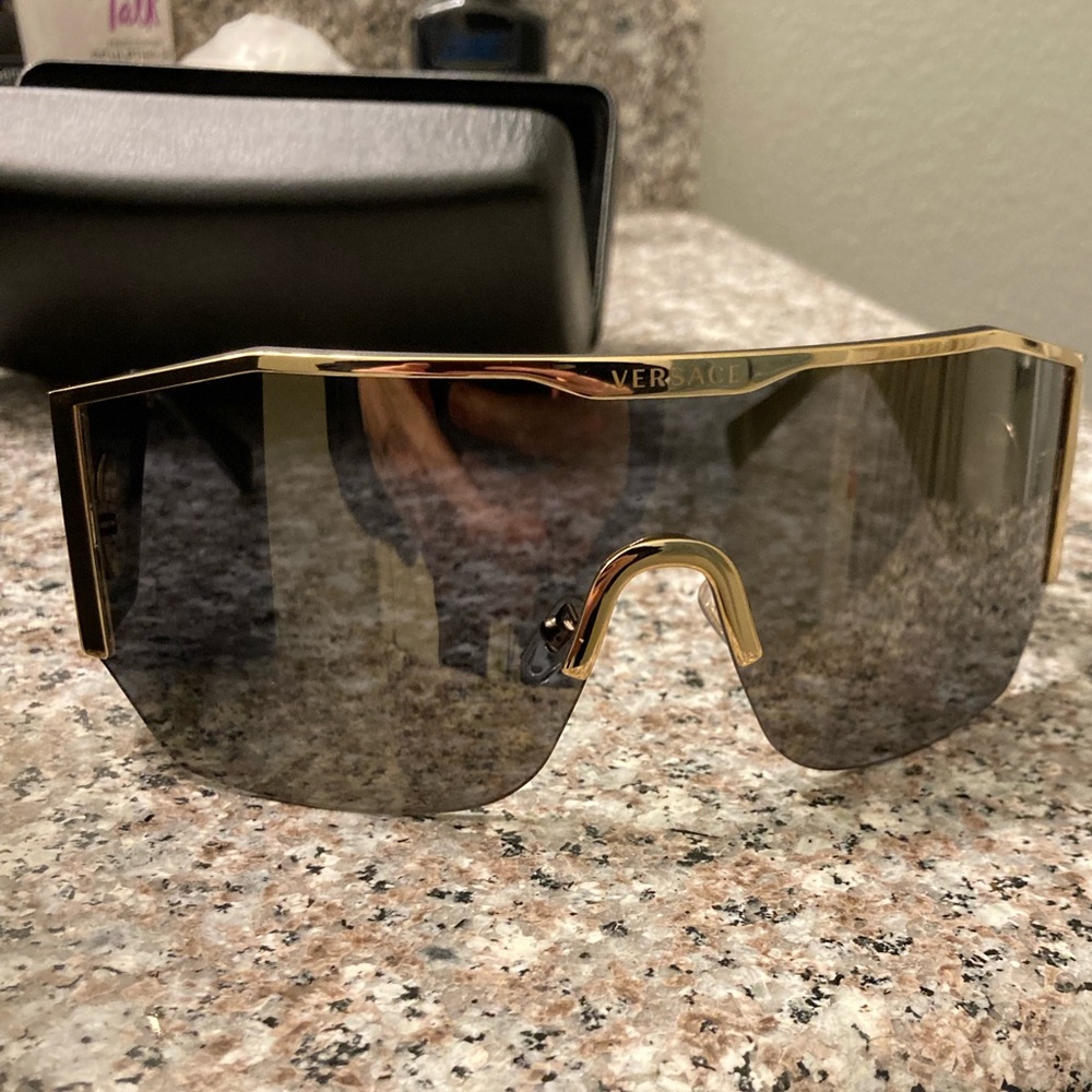 VERSACE HALO MEDUSA SHIELD SUNGLASSES